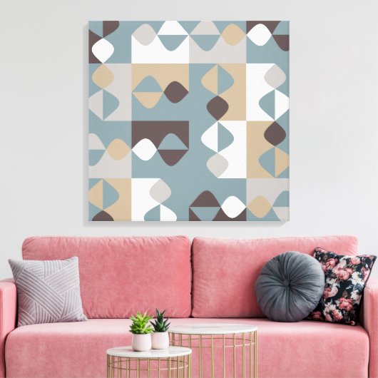 Middelgrote eeuw Modern - Mint Chocolate Caramel Canvas Afdruk (Insitu (Woonkamer))