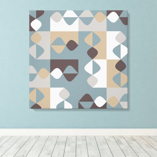 Middelgrote eeuw Modern - Mint Chocolate Caramel Canvas Afdruk (Insitu (Houten vloer))