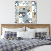 Middelgrote eeuw Modern - Mint Chocolate Caramel Canvas Afdruk (Insitu (Slaapkamer))