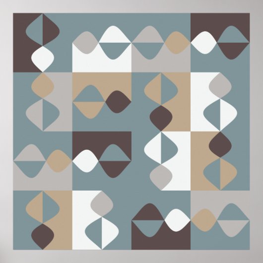 Middelgrote eeuw Modern - Mint Chocolate Caramel Poster (Voorkant)