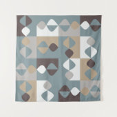 Middelgrote eeuw Modern - Mint Chocolate Caramel Wandkleed (Voorkant)