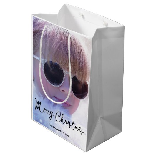 Middelgrote Fotokerstcadeautassen Medium Cadeauzakje (Achterkant Gekanteld)