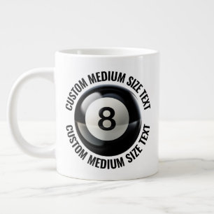 Middelgrote gepersonaliseerde tekst Reuzen 8 bal m Grote Koffiekop