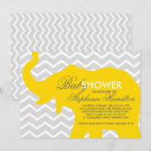 Middelgrote goudolifant baby shower kaart (Voorkant / Achterkant)