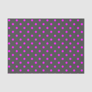 Middelgrote grijze en roze pooldots tissuepapier