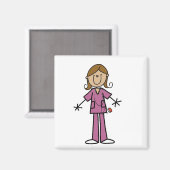 Middelgrote huidplooi Afbeelding Vrouw Verpleegste Magneet (Voorkant / Achterkant)