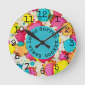 Middelgrote klok "Confetti Time" (Voorkant)