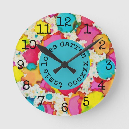 Middelgrote klok "Confetti Time" (Voorkant)