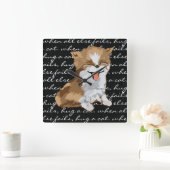 Middelgrote klok "Hug a Cat" (Huis)