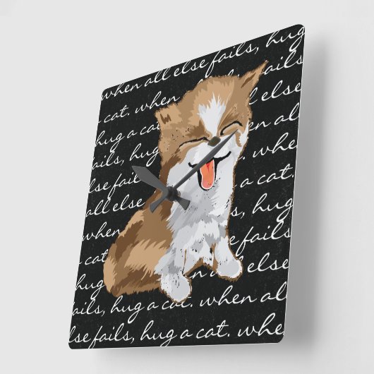 Middelgrote klok "Hug a Cat" (Hoek)