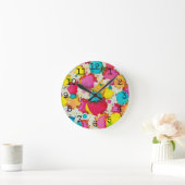 Middelgrote klok "kleurrijke Confetti" (Huis)