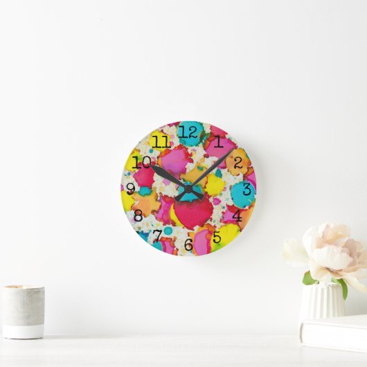 Middelgrote klok "kleurrijke Confetti" (Huis)