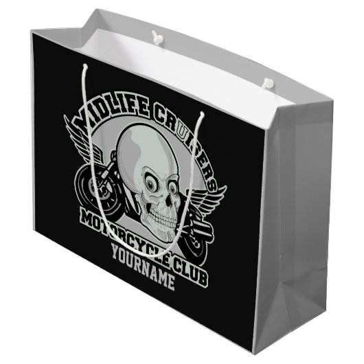 Middelgrote kruising MC, aangepaste cadeautassen Large Cadeautasje (Achterkant Gekanteld)