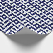 Middelgrote marineblauw en witte hond cadeaupapier (Hoek)