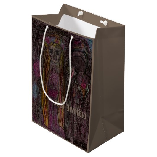 Middelgrote, matte, middelgrote Gift Bag "NET DIVO Medium Cadeauzakje (Voorkant Gekanteld)