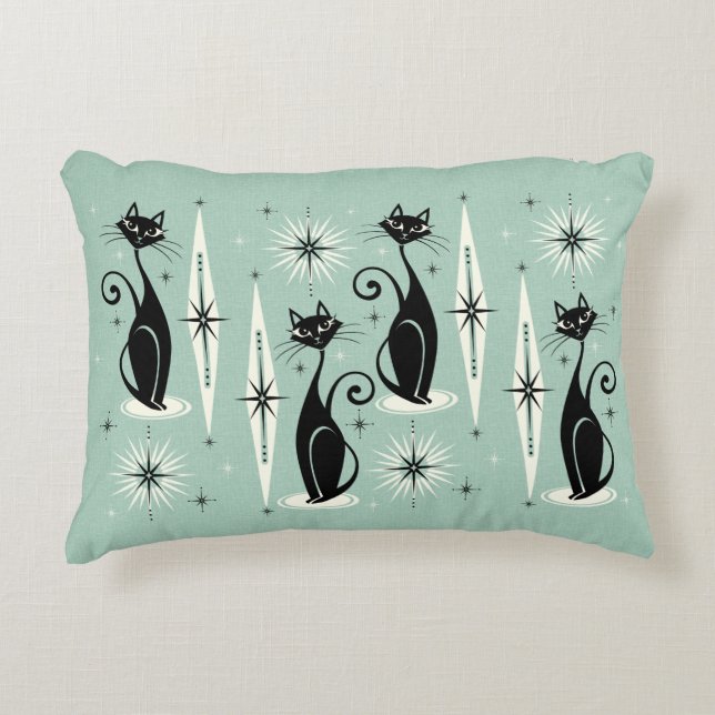 Middelgrote middeleeuwse atoomkatten met middelbar accent kussen (Voorkant)