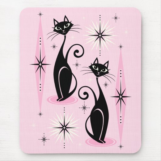 Middelgrote middeleeuwse atoomkatten met middelhog muismat (Voorkant)