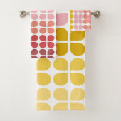 Middelgrote modder Geometrische vormen in roze gee Bad Handdoek (Insitu)