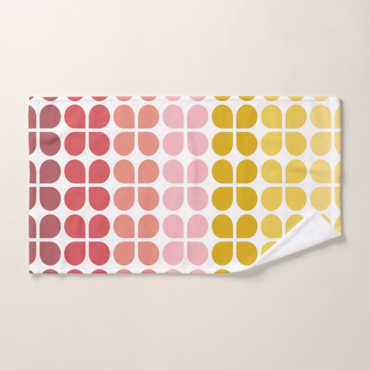 Middelgrote modder Geometrische vormen in roze gee Bad Handdoek (Handdoek)