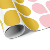 Middelgrote modder Geometrische vormen in roze gee Cadeaupapier (Rol Hoek)