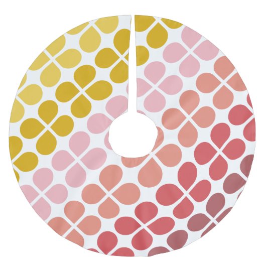 Middelgrote modder Geometrische vormen in roze gee Kerstboom Rok (Voorkant)