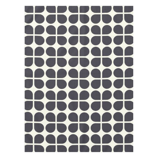 Middelgrote modder Geometrische vormen in zwart-wi Tafelkleed (Voorkant)