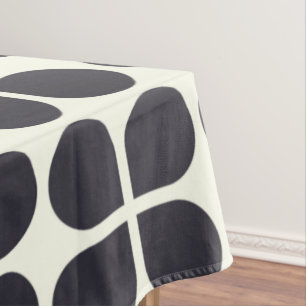 Middelgrote modder Geometrische vormen in zwart-wi Tafelkleed