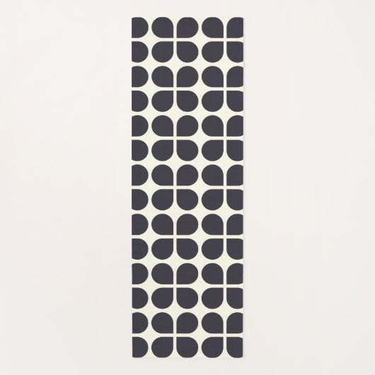 Middelgrote modder Geometrische vormen in zwart-wi Yogamat (Voorkant)