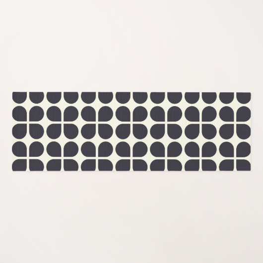 Middelgrote modder Geometrische vormen in zwart-wi Yogamat (Voorkant (horizontaal))