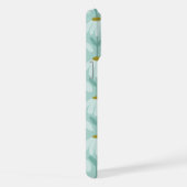 Middelgrote Monogram Letter Turquoise Blauwe Vinta iPhone Hoesje (Rechterkant)