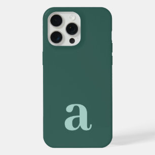 Middelgrote Monogram Letter Zee Groen/Turquoise Mi iPhone 15 Pro Max Case