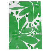 Middelgrote, op maat gemaakte, groene fortuintas medium cadeauzakje (Achterkant)