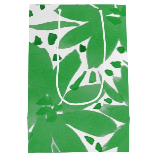 Middelgrote, op maat gemaakte, groene fortuintas medium cadeauzakje (Achterkant)