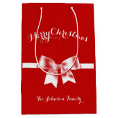 Middelgrote, op maat gesneden rode kerstcadeaus medium cadeauzakje (Voorkant)