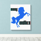 Middelgrote paardenfok canvas afdruk (Insitu (Houten vloer))