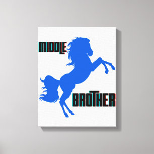 Middelgrote paardenfok canvas afdruk