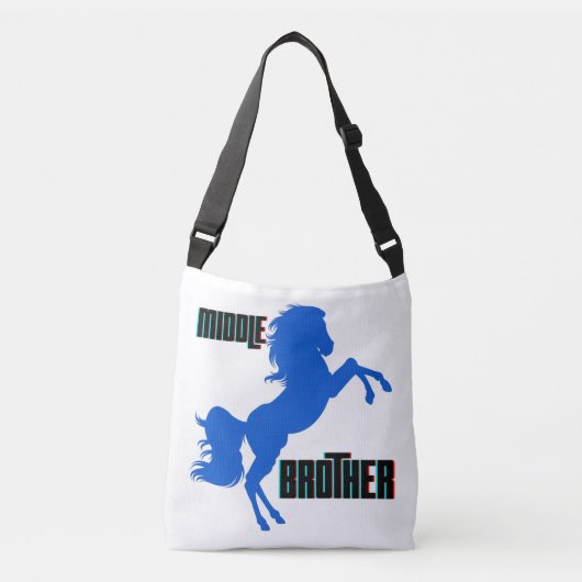 Middelgrote paardenfok crossbody tas (Voorkant)