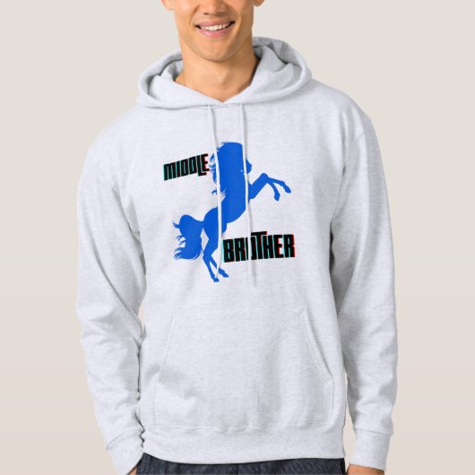 Middelgrote paardenfok hoodie (Voorkant)