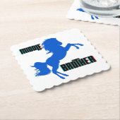 Middelgrote paardenfok kartonnen onderzetters (Gebogen)