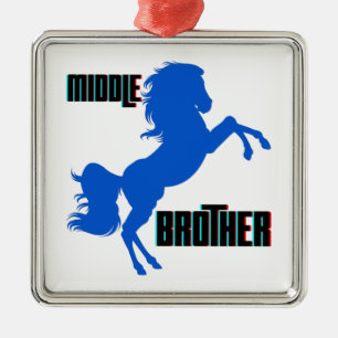 Middelgrote paardenfok metalen ornament