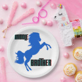 Middelgrote paardenfok papieren bordje (Feest)