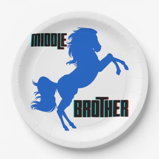 Middelgrote paardenfok papieren bordje (Voorkant)