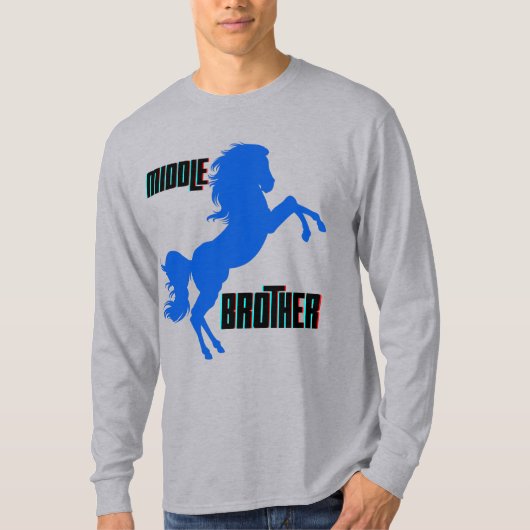 Middelgrote paardenfok t-shirt (Voorkant)