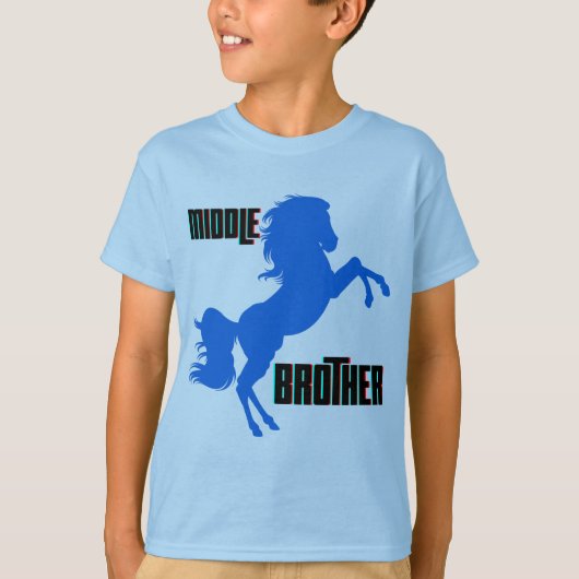 Middelgrote paardenfok t-shirt (Voorkant)