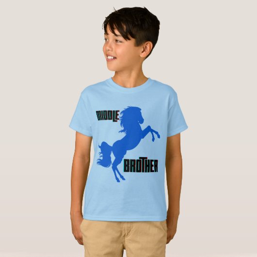 Middelgrote paardenfok t-shirt (Voorkant volledig)