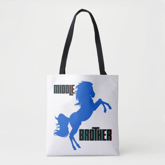 Middelgrote paardenfok tote bag (Voorkant)