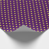 Middelgrote Paarse en gele pooldots Cadeaupapier (Hoek)