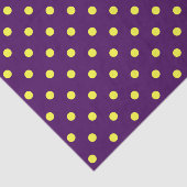 Middelgrote Paarse en gele pooldots Tissuepapier (Detail)