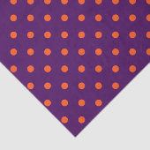 Middelgrote Paarse en pompoen Oranje pokadots Tissuepapier (Detail)