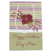 Middelgrote pastel streep Moederdag geschenkzak Medium Cadeauzakje (Voorkant)